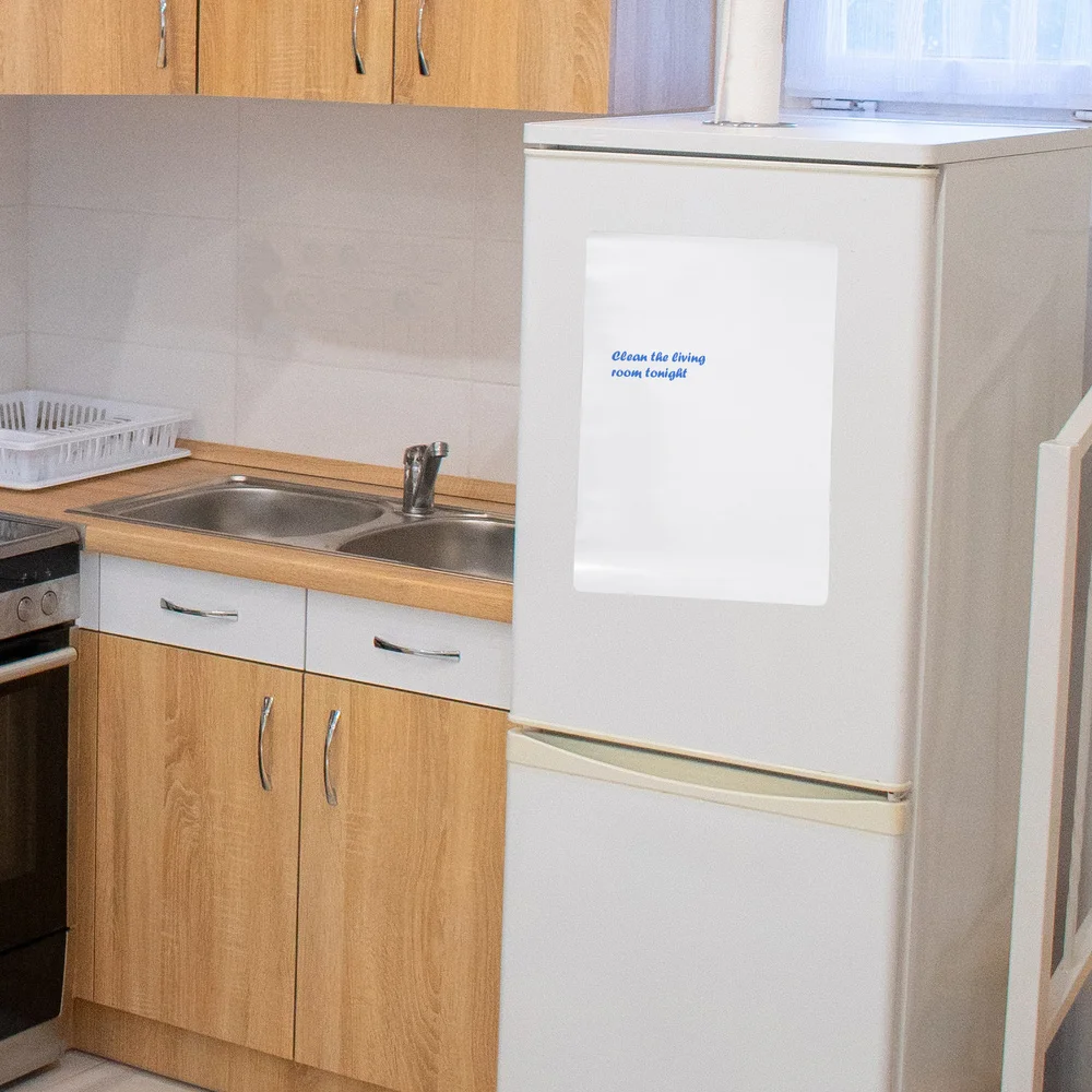 

1 Set of Fridge Decal Fridge Magnet Whiteboard with Whiteboard Markers (White)