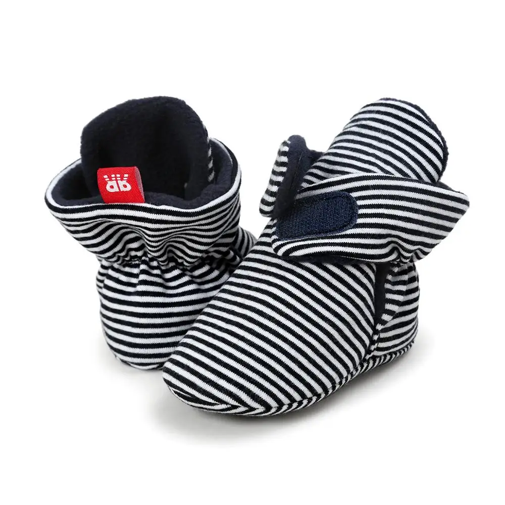 Обувь для новорожденных мальчиков Нескользящие зимние теплые ботиночки унисекс