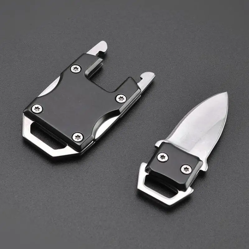 

Multifunctional knife pare combat parcel letter defense peeler peel EDC self open pocket key keychain Multipurpose outdoor