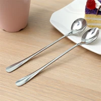 long handled stainless steel coffee spoon creative ice cream dessert tea stirring spoon for picnic kitchen accessories bar tools