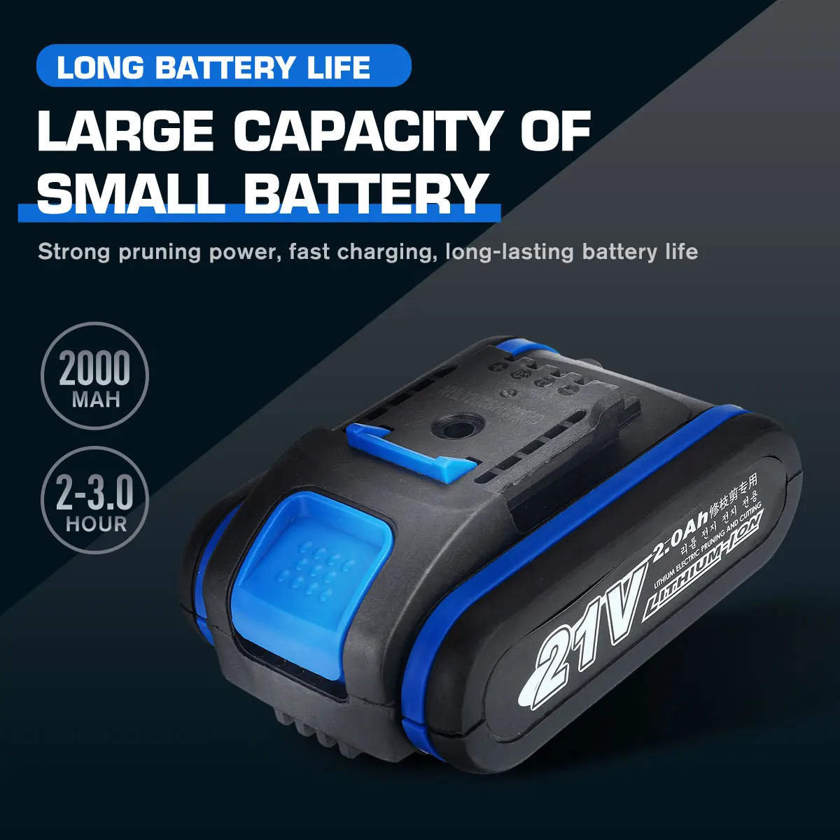 

1500W 21V Wireless Electric Rechargeable Pruner Pruning Shear 35mm Efficient Fruit Tree Pruning Branches Cutter with 2x Battery