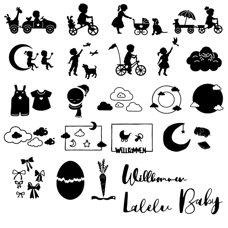 Многоразовый альбом для скрапбукинга с буквами и облаками бумага рукоделия