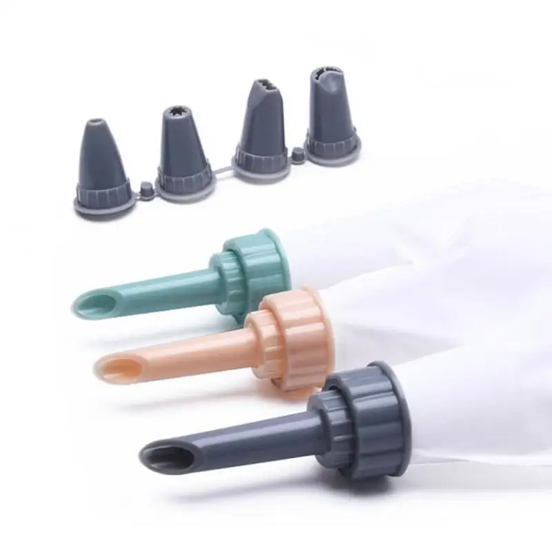 

3pcs Cake Decoration Bag Reusable PP Cream Piping Bag With 5 Nozzles DIY Cake Decoration Icing Piping Bag Silk Flower Bakeware