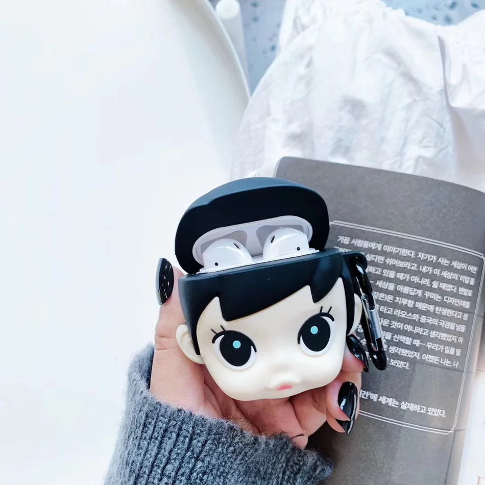 936A 3D чехол для наушников s для AirPods 2 Чехол милый эльф мяч мультфильм для Apple Air Pods Защитная крышка для Earpods чехол для наушников кольцевой ремешок - Цвет: 936A
