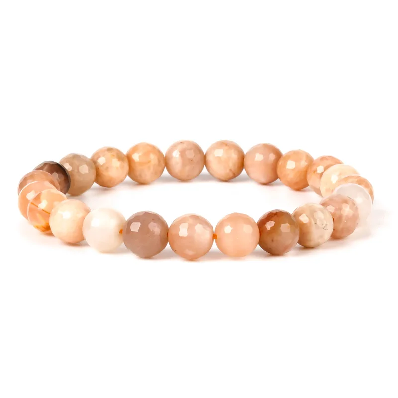 

Natural 6/8/10 mm ball-cut Sun stone bracelet for men and women fashion energy Charm Bracelet Jewelry Gift