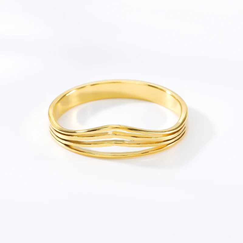 

Gold Openwork thin rings For Women Geometric Stainless Steel Men Rings Wholesale Bijoux Femme Wedding Band Vintage Jewels