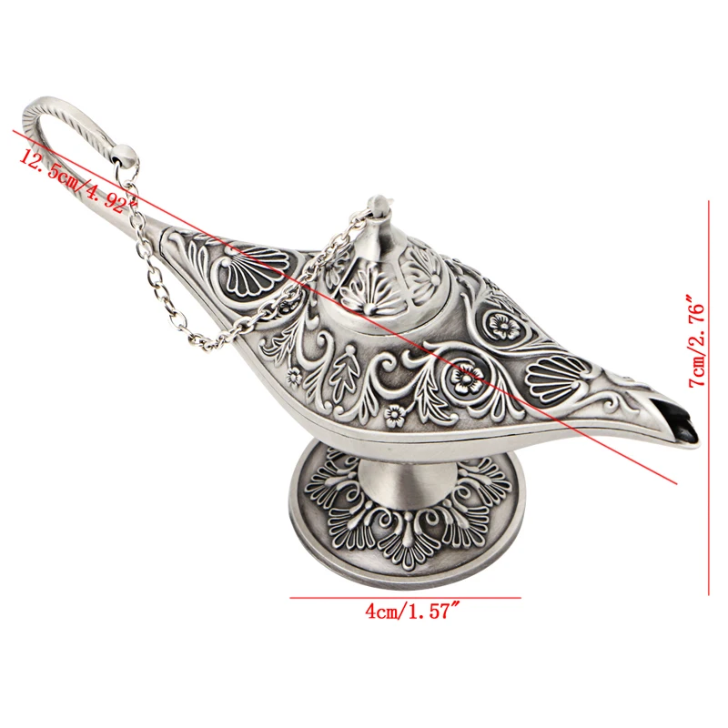 Серебристо легенда с рисунком &quotАладдин&quot Волшебный Джинн светильник желая