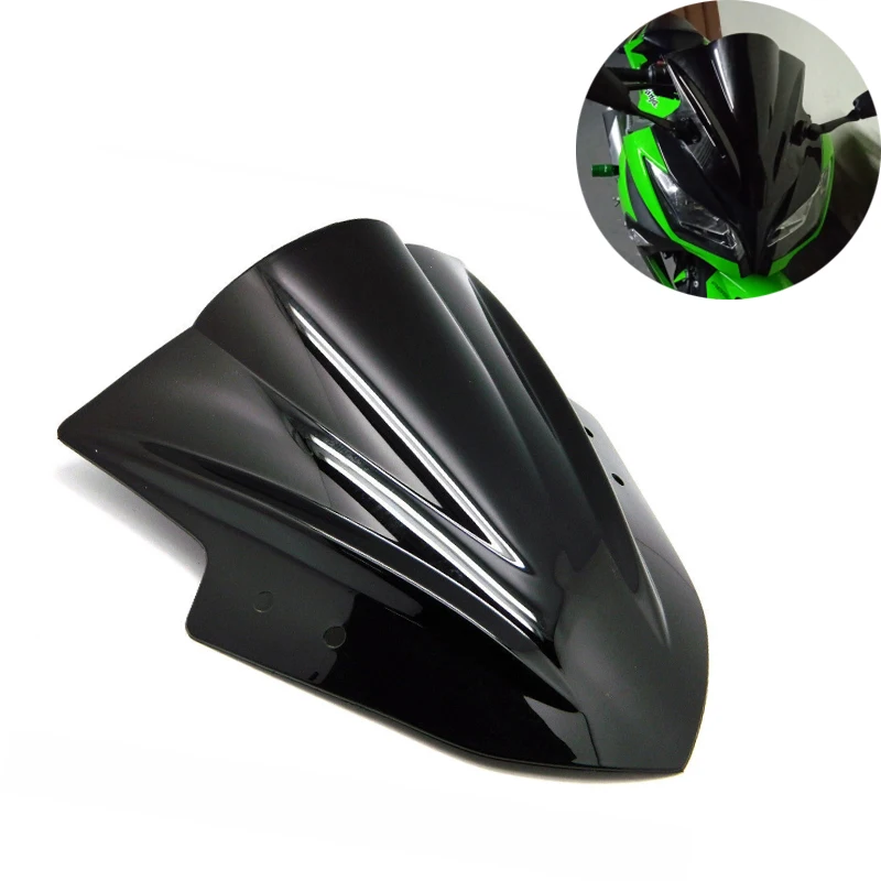 Дефлектор ветрового стекла мотоцикла с двойными пузырьками для Kawasaki Ninja 300 250