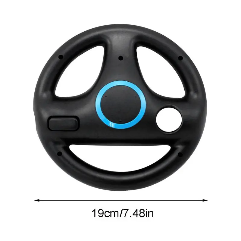 

3 Color 4 Suction Cup ABS Steering Wheel for Wii Kart Racing Games Remote Controller Console