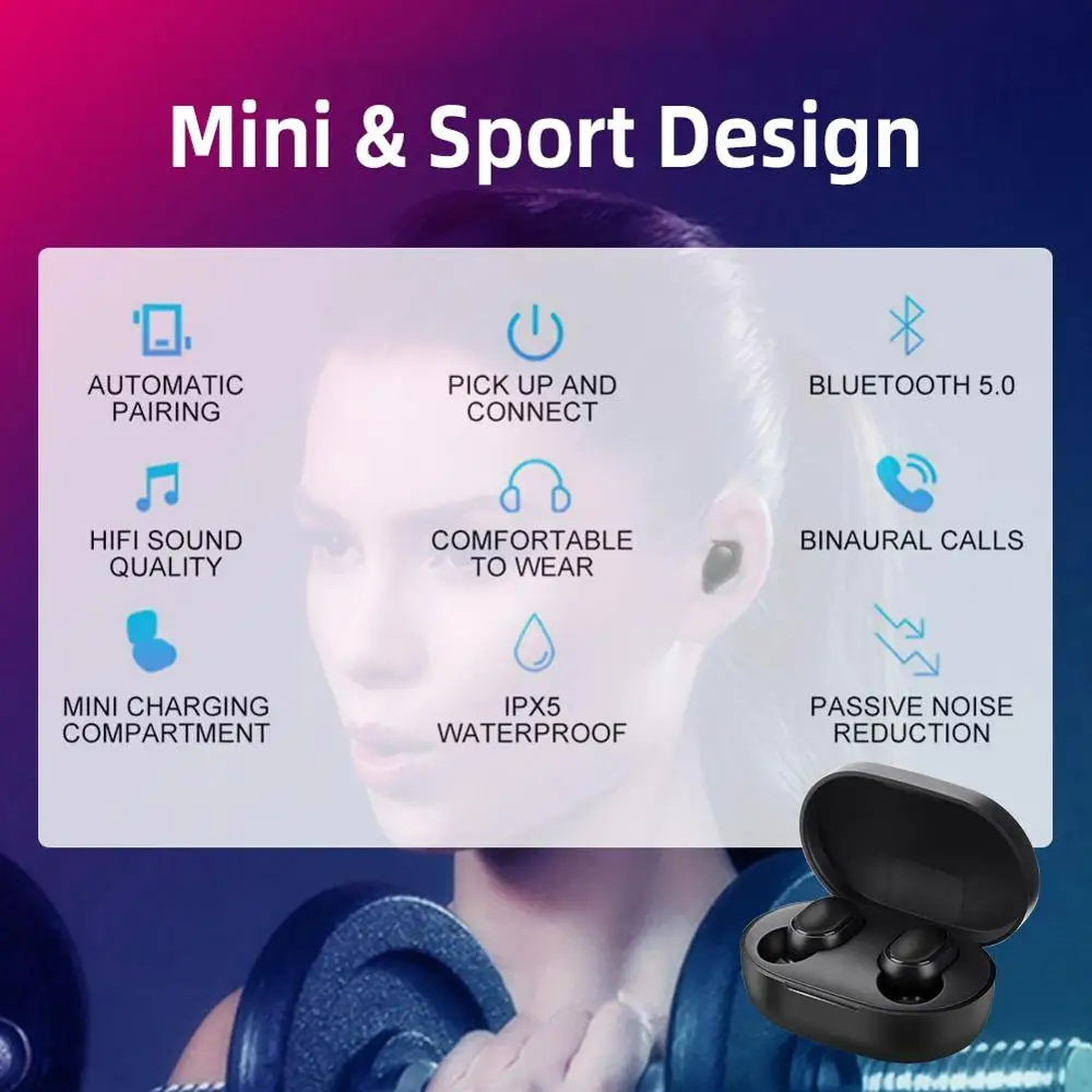 Супер бас Новые оригинальные для XIAO mi Red AirDots наушники беспроводные Bluetooth 5 0 Earpods