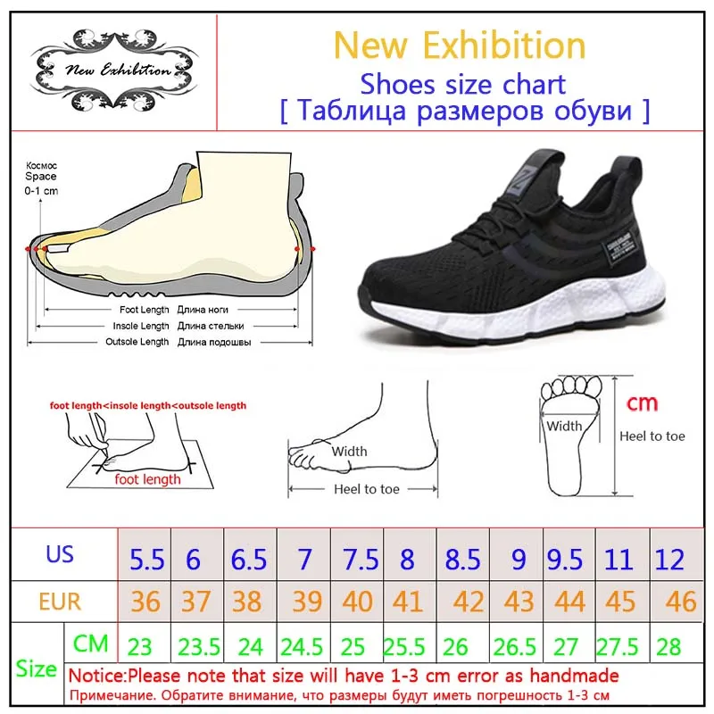 New Exhibition Men Safety Shoes Anti-puncture Work Boots Anti-smash Safety Sneakers Men's Outdoor Breathable Mesh Steel Toe Shoe