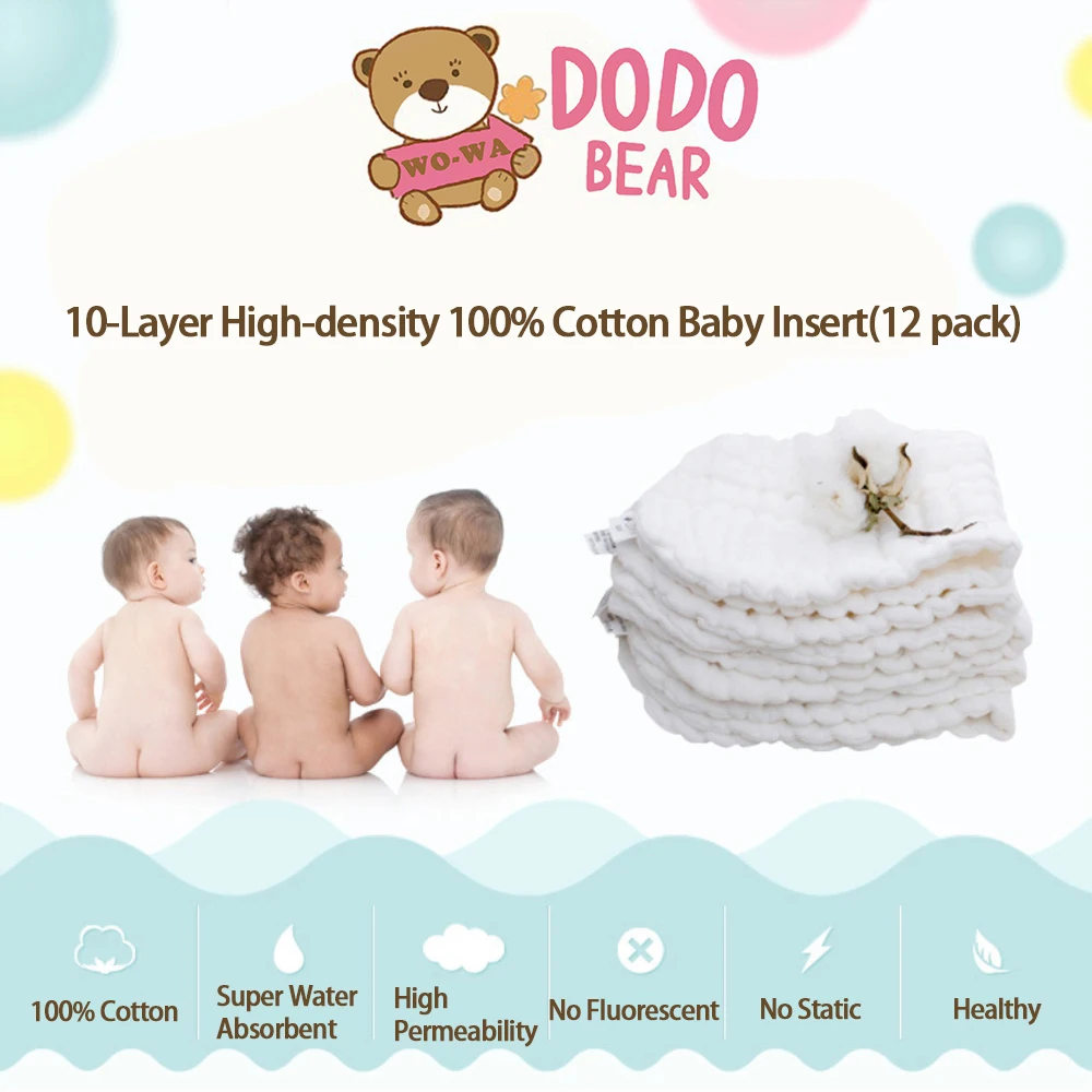 Немного пеленки (12 шт) Супер водопоглощающая 12 слоев и хлопковыми вставками