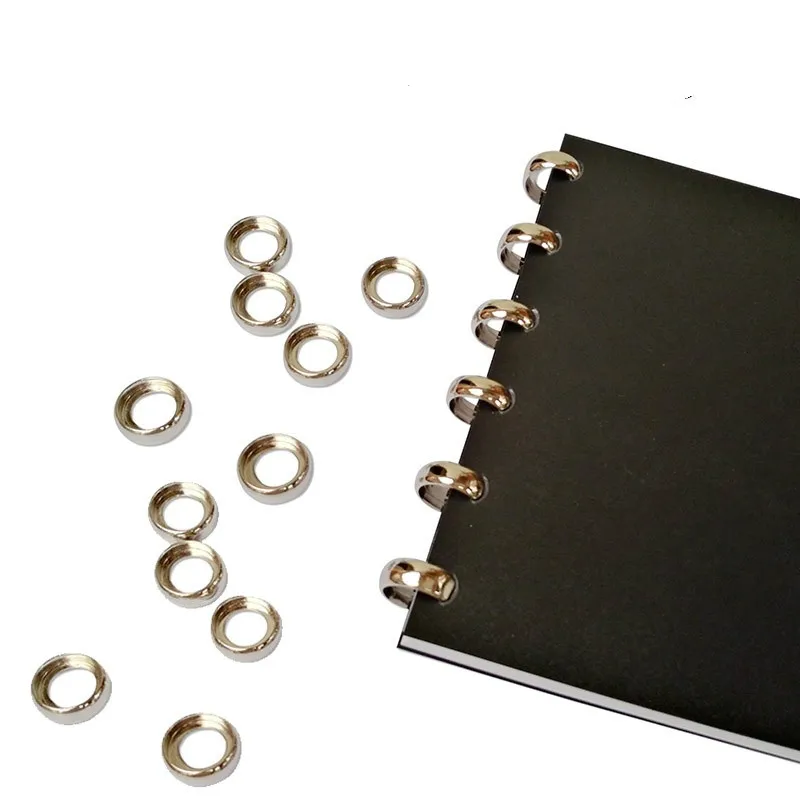 

18MM Metal Ring Mushroom Hole Planner Disc Binding Ring Buckle Hole Button Notepad Foldable Disc Notebook Office School Supplies