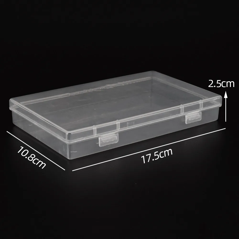 1 шт. прозрачный ящик для хранения Пластик Чехол Прямоугольный Органайзер