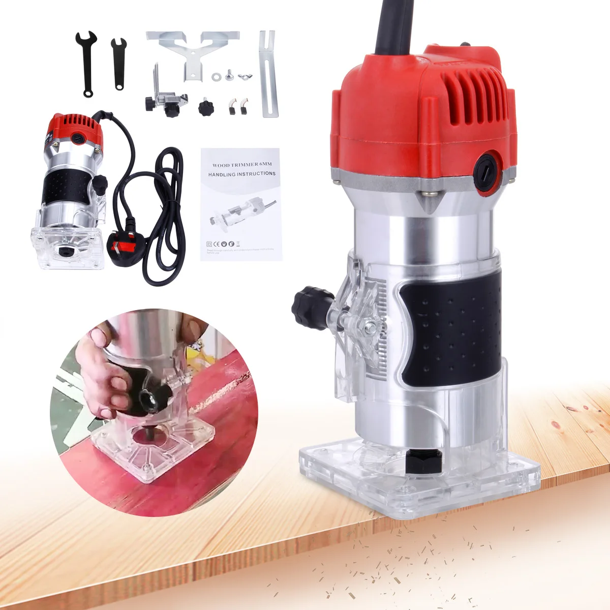 

800W Electric Wood Trimmer 30000RPM Electric Wood Router AU Plug Woodworking Milling Engraving Slotting Trimming Carving Machine