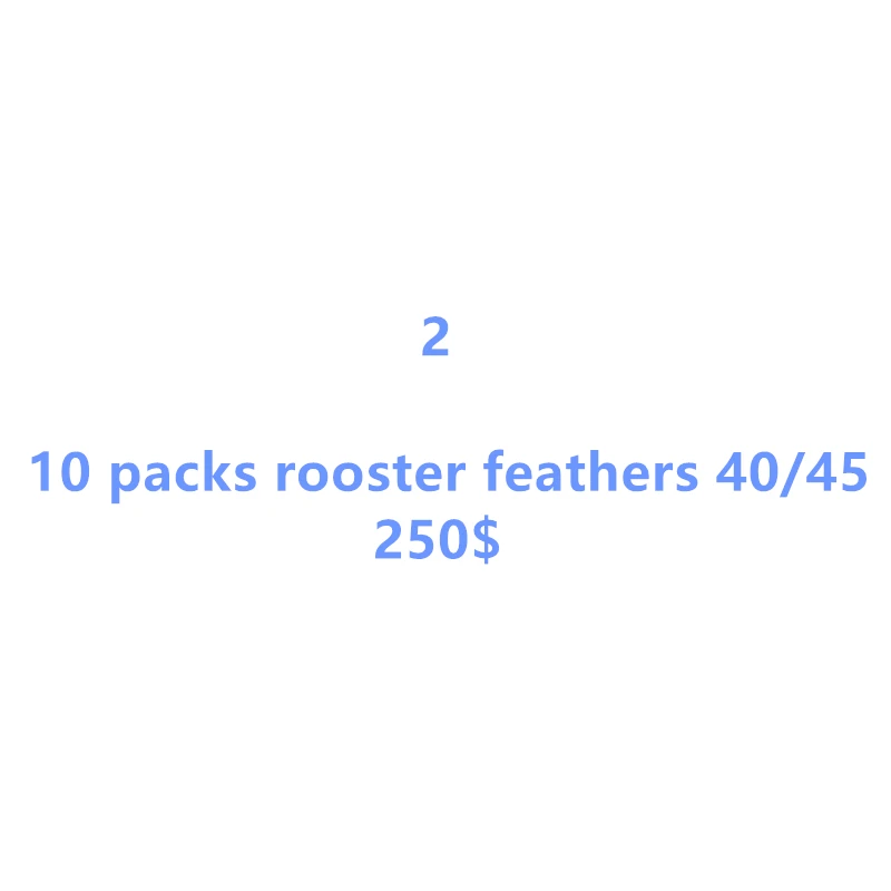 

10 packs rooster feathers 40/45 250$