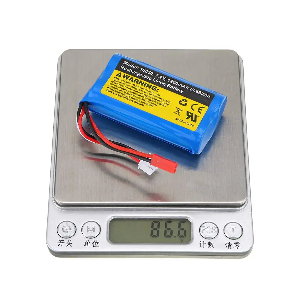 

SG 1603 1604 UDIRC 1601 RC Car Spare 7.4V 1200mAh 2C JST Plug Li-ion Battery 1603-012 Vehicles Parts