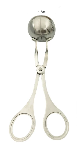 diameter 4 5cm Говяжья Фрикаделька папка ложка щипцы пищевые мясо рыба Блюдо клип DYI кухня приготовления гаджет 2 размера - Цвет: diameter 4 5cm