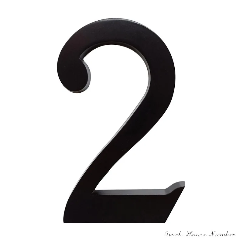 125cm Floating Exterior House Numbers Modern Number Signs on the Door Extra Large Black Apartment Address  Mailbox Plate #2