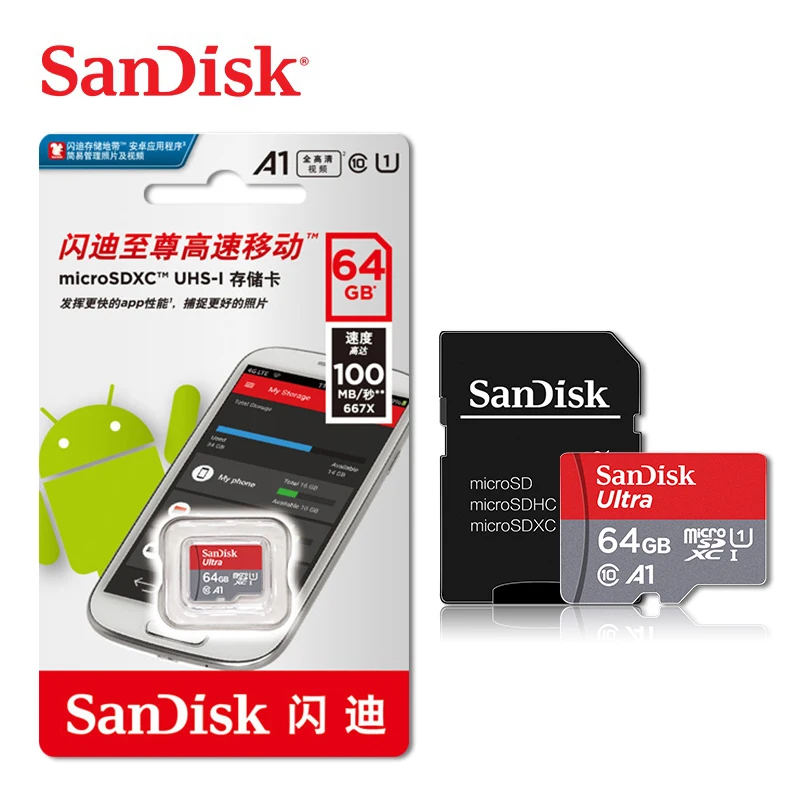 Оригинальная Micro SD карта 16 Гб до 128 Гб карта памяти класс 10 U1 A1 флэш-карта памяти Micro SD для телефонов или спортивных видеокамер SDXC SDHC