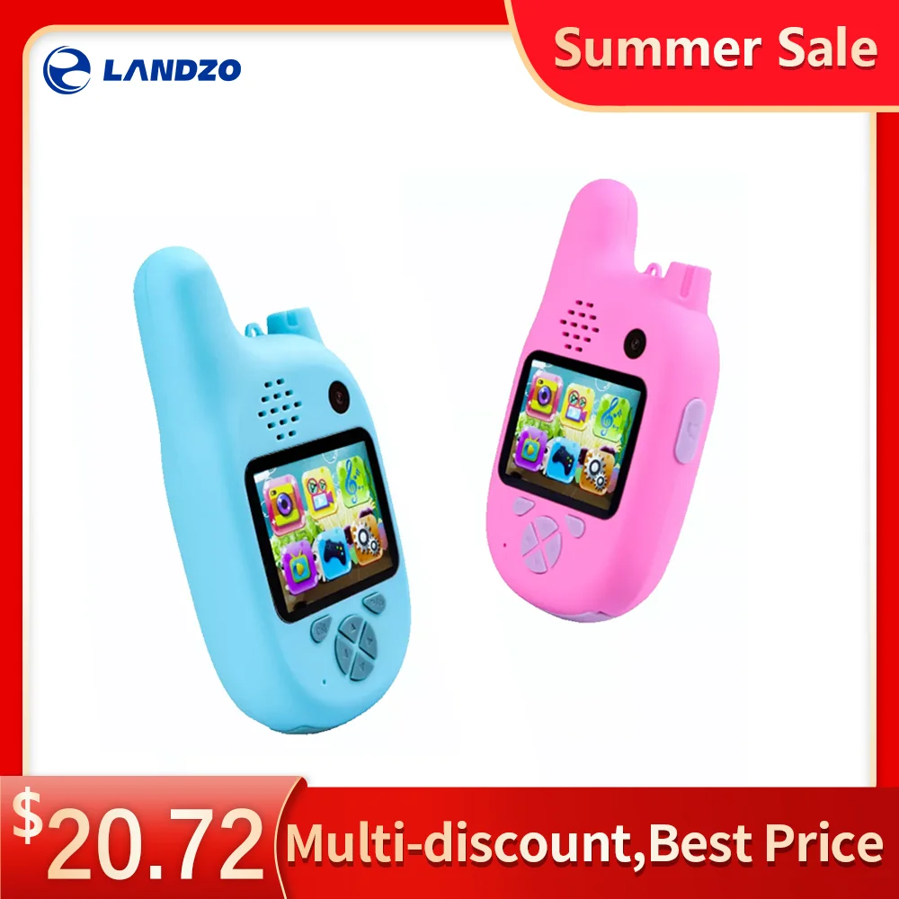 Landzo детей иди и болтай Walkie Talkie с VCR Mp3 видеозаписывающее устройство фото 8