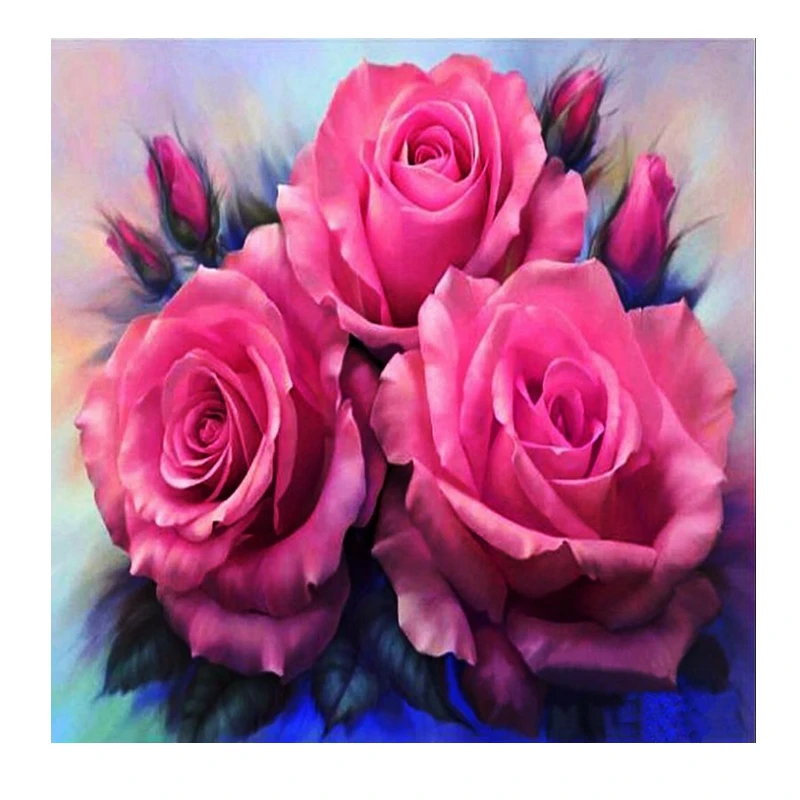 CAMMITEVER Роза полная Алмазная вышивка цветок 5D алмазная картина крестиком 3D