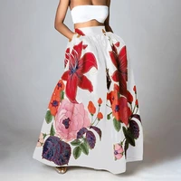 bohemian high waist maxi skirts celmia women floral printed a line skirt 2021 fashion casual loose vintage female party skirts