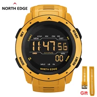 north edge mens smart watch women sportswatch dual time running pedometer countdown waterproof 50m digital alarm military clock