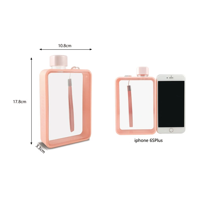 

MoChic Portable A5 Paper Bottle Flat Water Bottle Cup A5 Flat Bottle Drinking Bottle for Water BPA Free Flat Book Bottle Flask