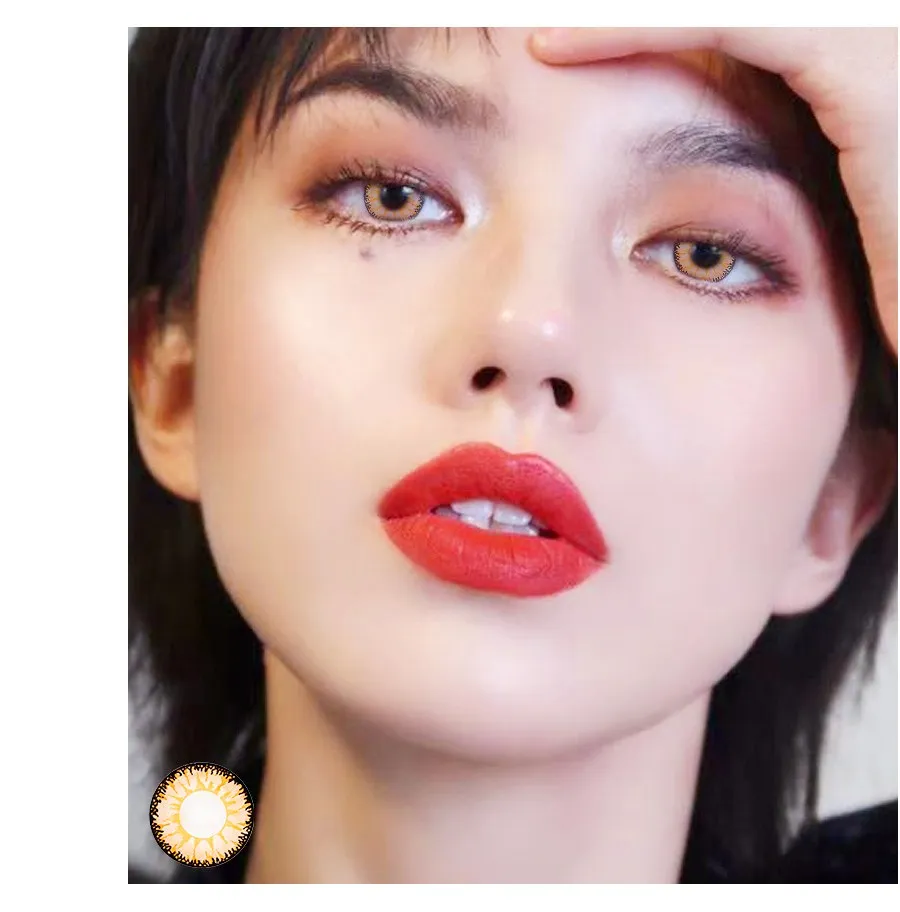 Красивые цветные контактные линзы для зрачков Женские разноцветные вечерние 14 5