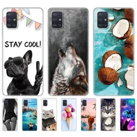 for samsung galaxy a51 case silicon transparent back cover phone case for samsung a51 a515 soft case 6 5inch
