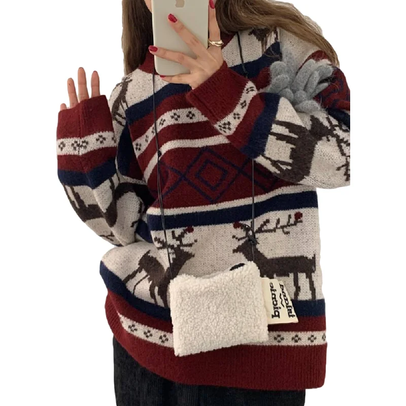 

New Female Sweater Women Winter Pullover Knitting Overszie Long Sleeve Girls Tops Loose Sweaters Knitted Outerwear Thin Sexy