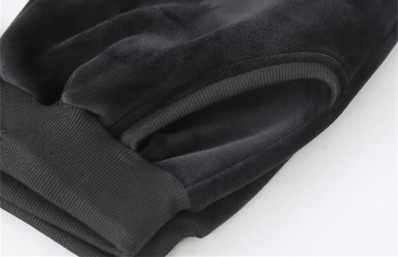 Женский вельветовый теплый зимний костюм черная серая Домашняя одежда зимняя