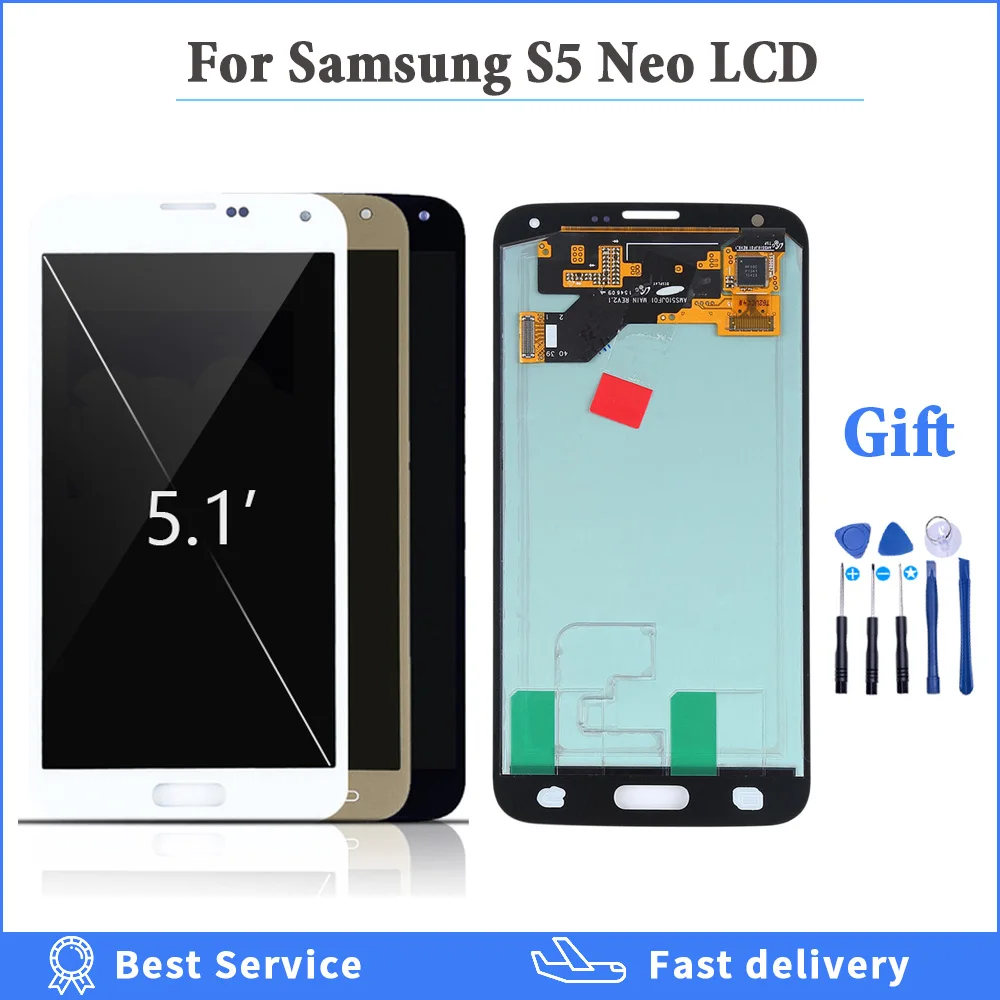 5 1 ''AMOLED ЖК дисплей для Samsung Galaxy S5 NEO lcd сенсорный экран дигитайзер G903f SM G903F с