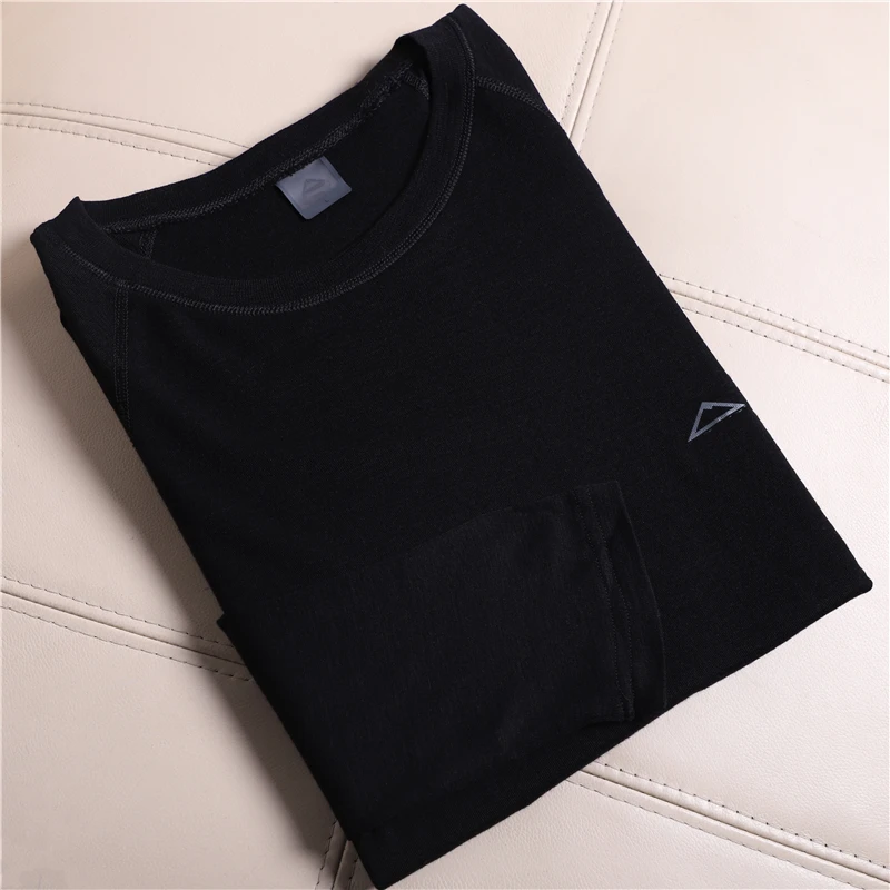 100% Merino Wool Base Layer Mens Long Sleeve Thermal Shirt Mightweight 200G Everyday Baselayer Top T-Shirt |