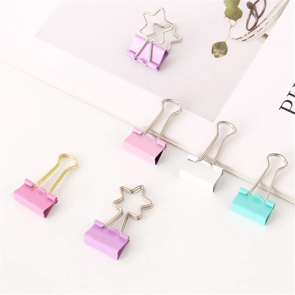 48 шт./кор. цветные зажимы для переплета Macaron набор кавайных цветных зажимов