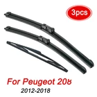 Комплект стеклоочистителей MIDOON для Peugeot, передние и задние щетки стеклоочистителя для Peugeot 208, 2012, 2013, 2014, 2015, 2016, 2017, 26, 16, 14 дюймов