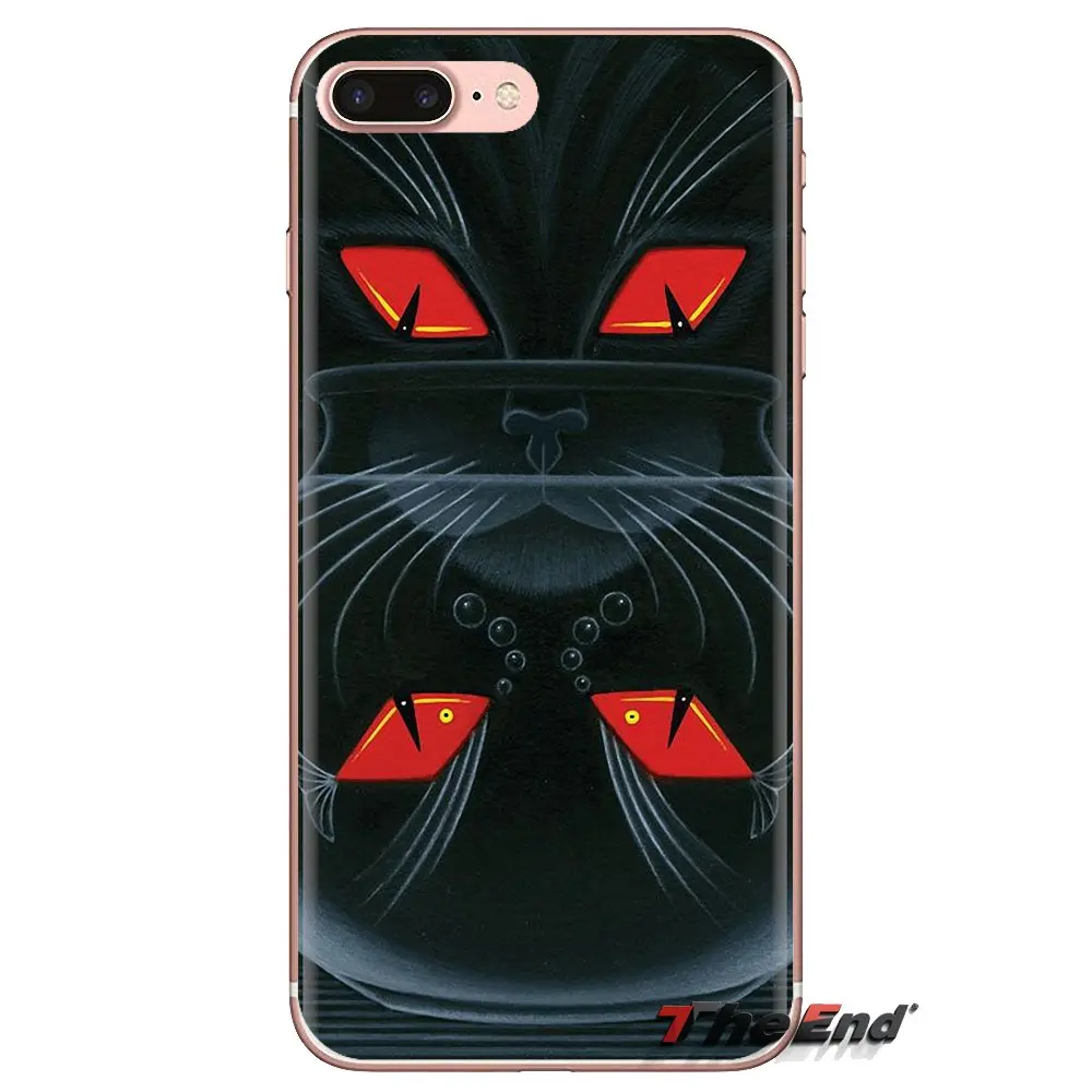 Прозрачные мягкие чехлы для кошек и рыб с мультяшными животными Samsung Galaxy A3 A5 A7 A9 A8