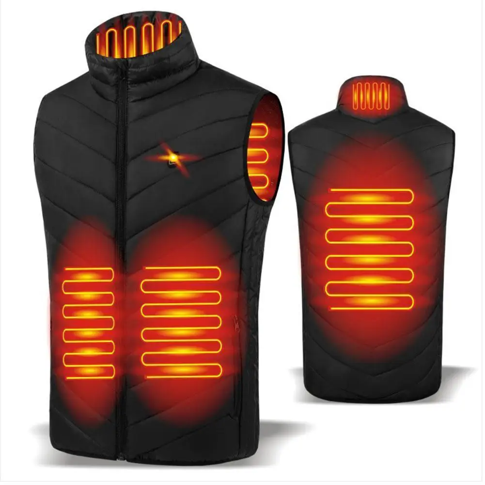 

Men's Cotton Vest Single Control Four-zone Stand-up Collar Graphene Electric Heating Vest Thermostatic Cotton Vest