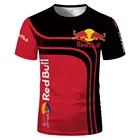 2021 Летняя мужская футболка с 3D принтом в виде гоночной формы для клуба футболки с принтом логотипа команды Футболка harajuku красная уличная футболка