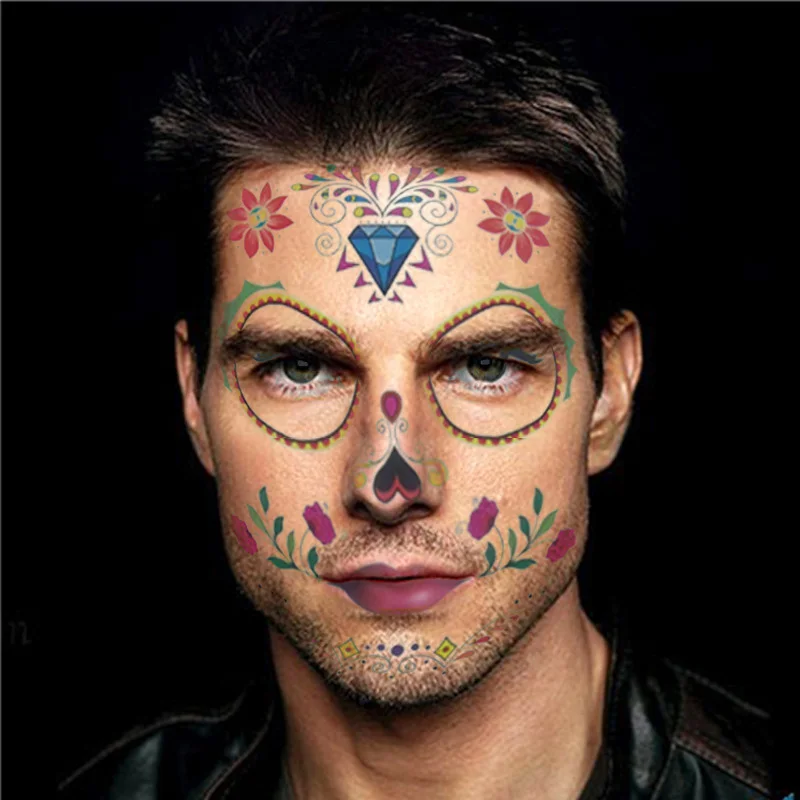 Наклейка на маску Хэллоуин искусство детской кожи водонепроницаемые маски