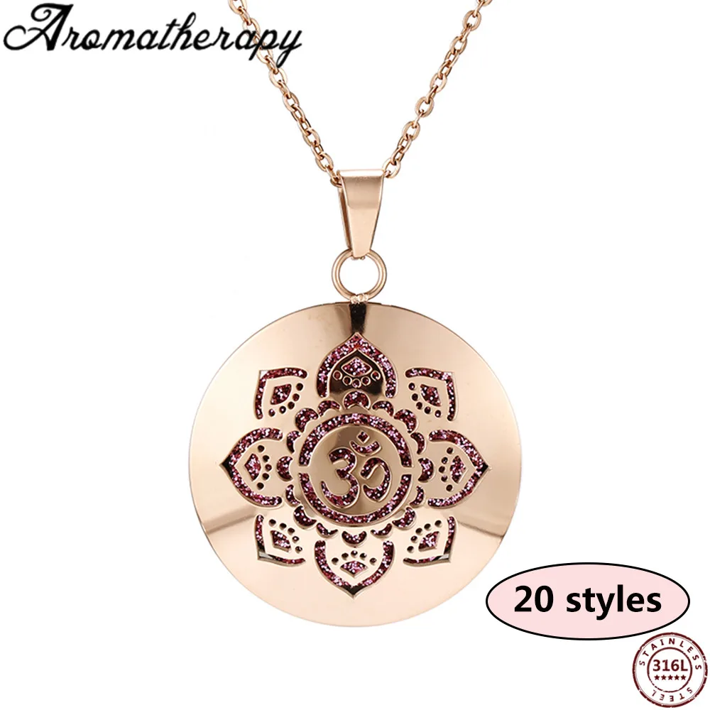 Ом йога ароматерапия диффузор Neckalce эссенция масло медальон со