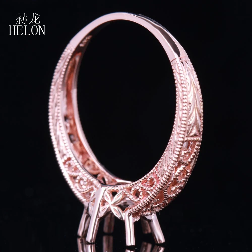 HELON круглый 7 5-8 мм твердые 10 к розовое золото для женщин в винтажном стиле Стиль
