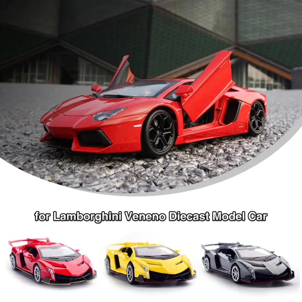 1:32 Veneno литая под давлением модель автомобиля звуковой светильник вытяните назад автомобиль игрушка автомобиль подарок на день рождения коллекционная игрушка