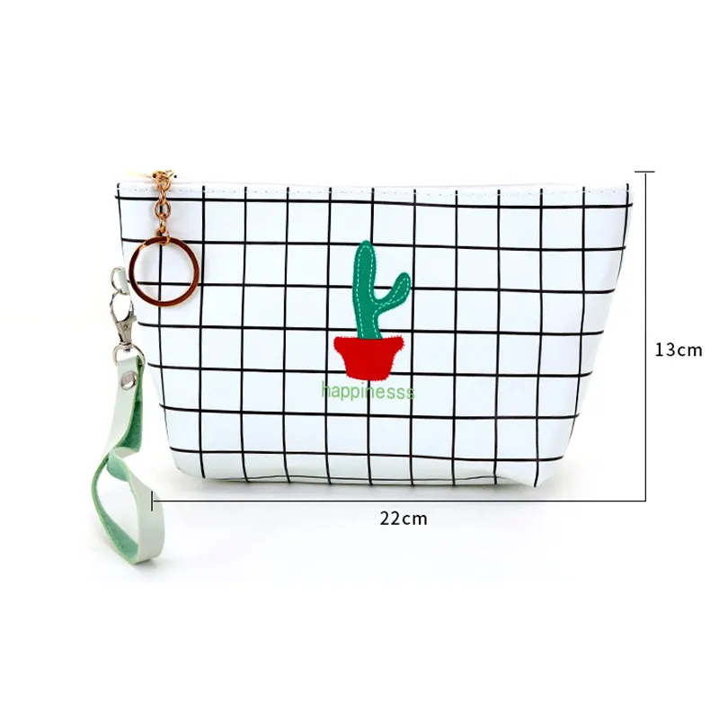 Женская Дамская косметичка для ключей держатель наушников с рисунком кактуса 2019