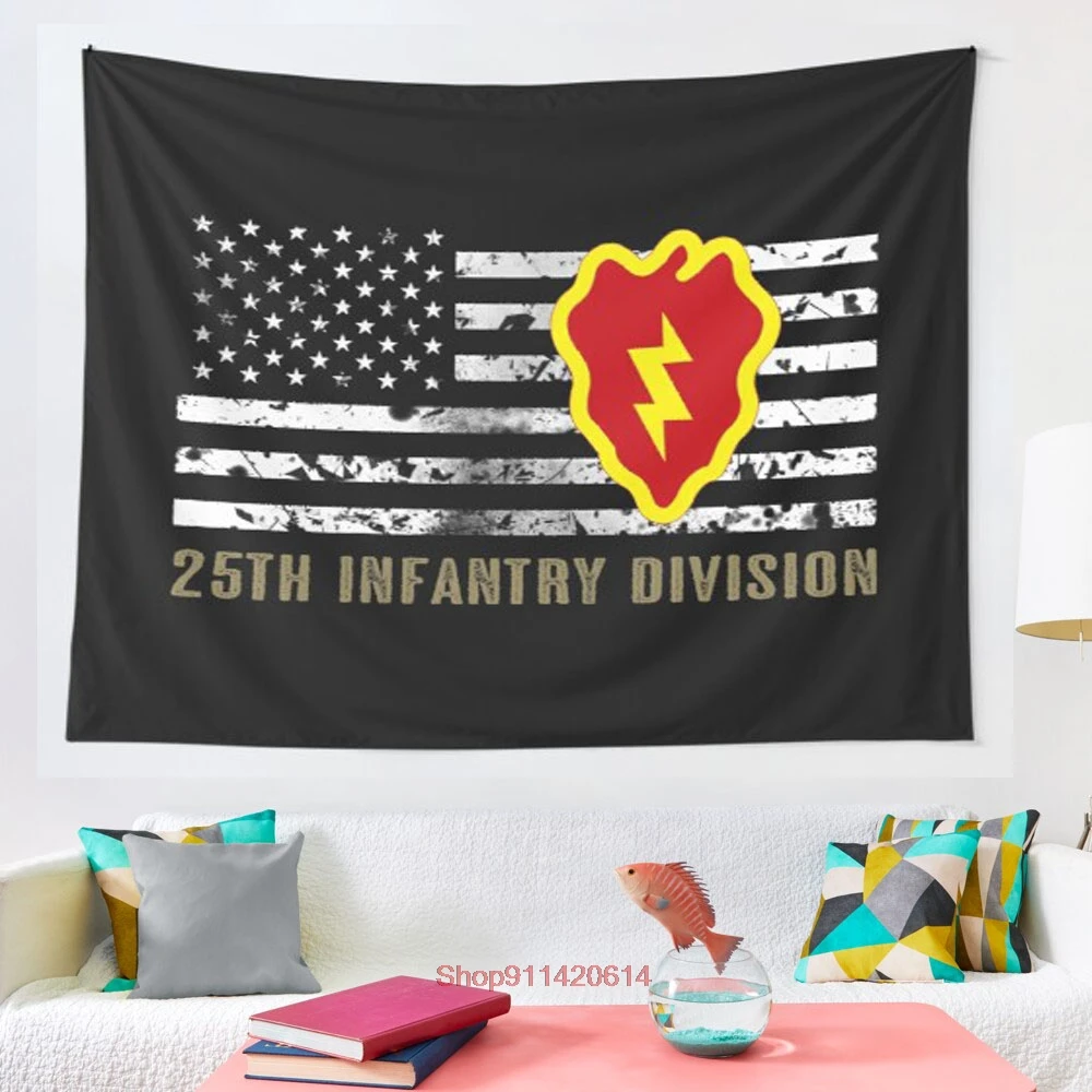 

25th Infantry Division Distressed Flag tapestry Hanging Tapestry Hippie Wall Hanging Blanket Wall Carpet Yoga Mat Home Decor