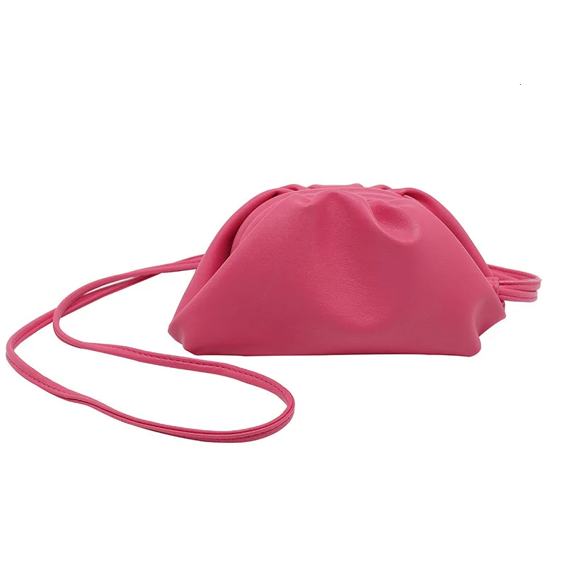 Pink BXX Sac/ модные осенне-зимние роскошные женские сумки дизайнерские плиссированные мини-облако мини-кошелек для монет сумка ZE765 - Цвет: Pink