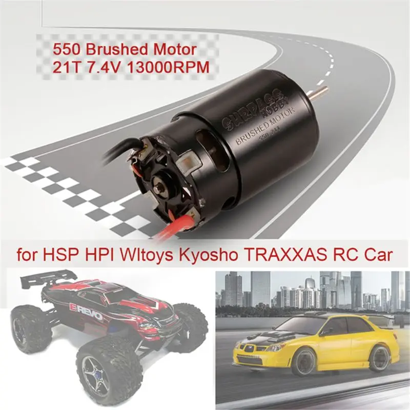 

550 12T 21T 27T 35T Brushed Motor for 1/10 RC Car HSP HPI Wltoys Off-Road L5YF