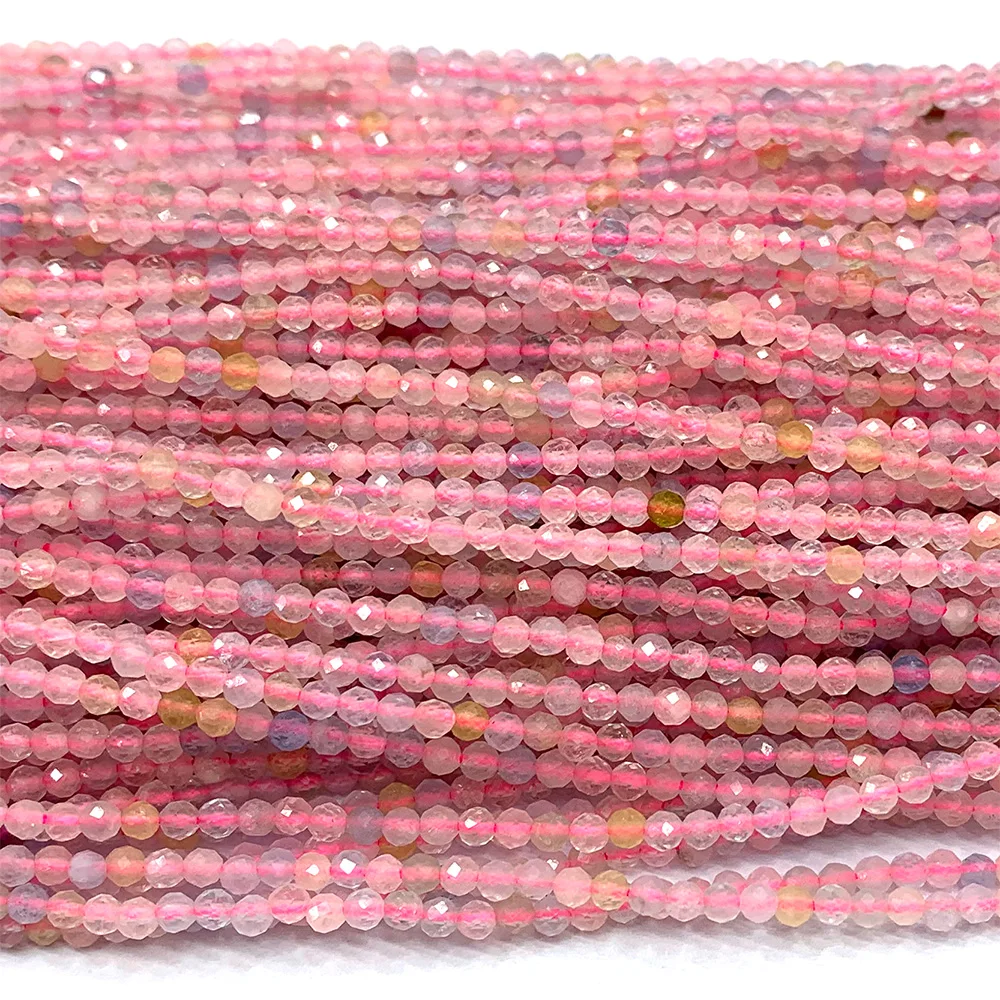 

Veemake розовый морганит натуральные камни хрустальные драгоценные камни DIY Ожерелье Браслеты кольцо граненые круглые бусины для изготовления ювелирных изделий 06732