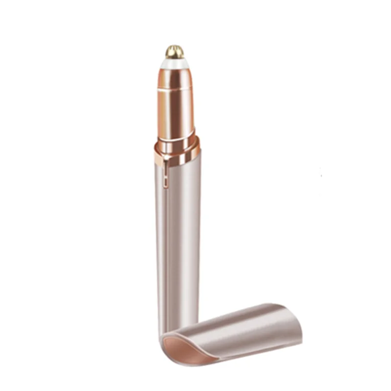 Battery-Rose Gold Батарея и USB Электрический триммер для бровей мини Брови бритва для лица удаление волос безболезненный Эпилятор для дропшиппинг - Цвет: Battery-Rose Gold